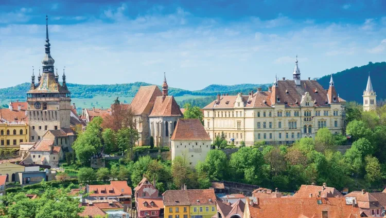 Vue globale sur la ville de Sighişoara 