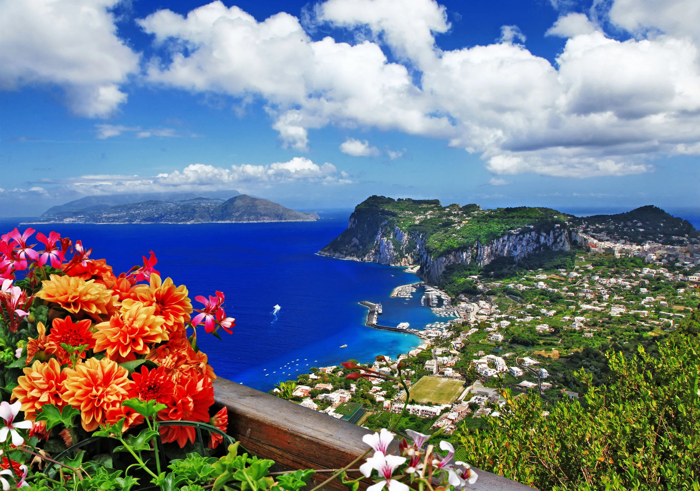 Prise de vue sur l'île de Capri