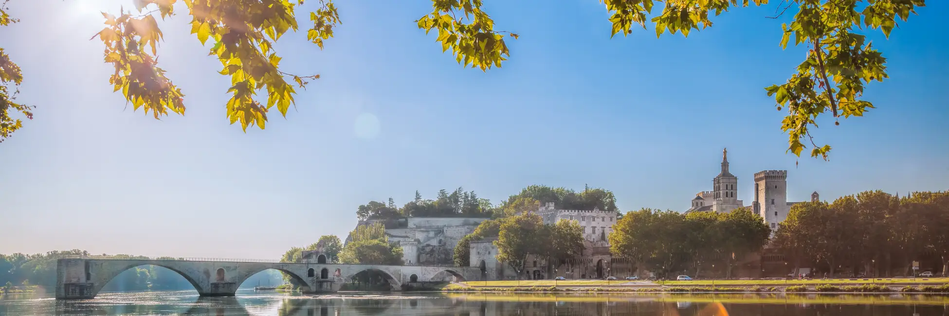 Vue ensoleillée sur Avignon 