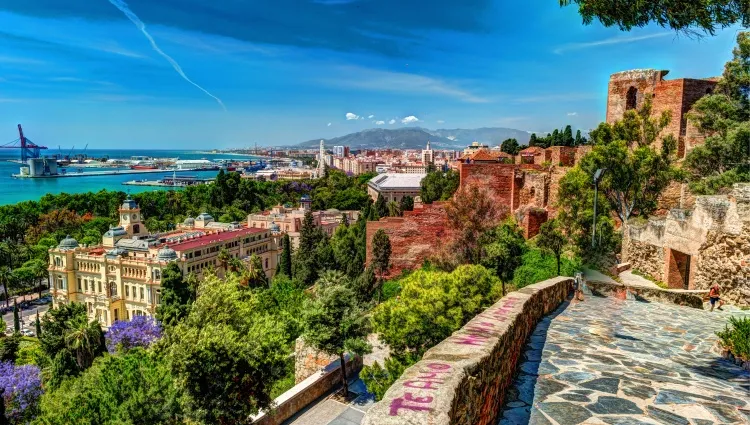 Vue en hauteur sur Malaga 