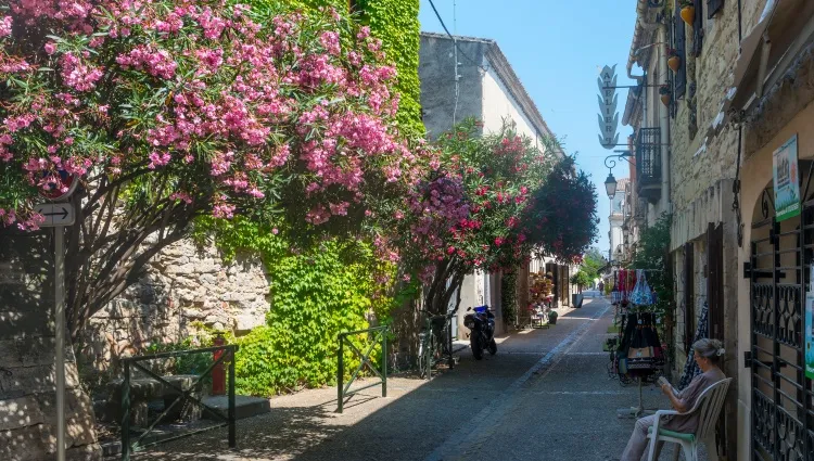 Ruelle ombragée d'Aigues-Mortes