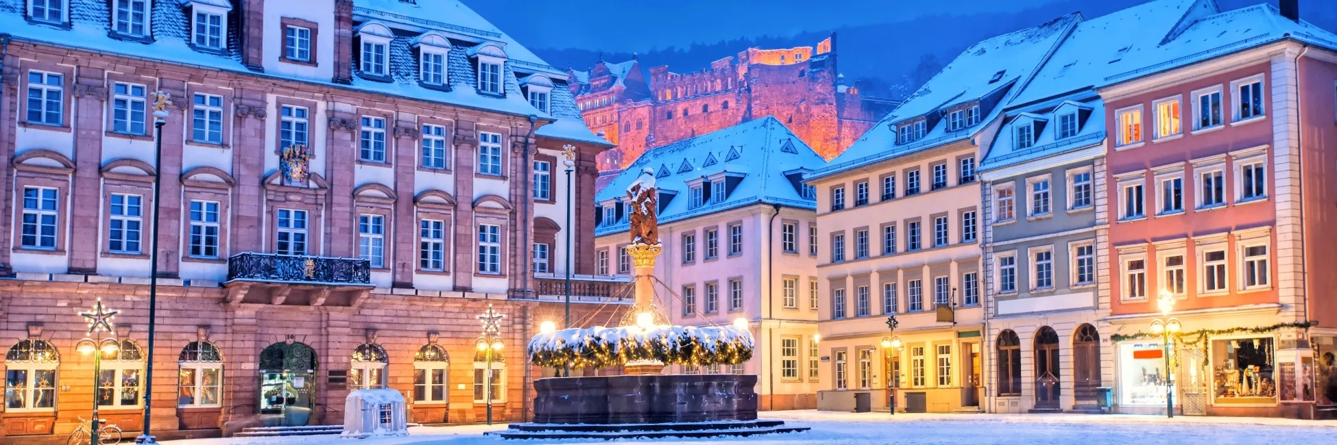 L'hiver sur la place d'Heidelberg 