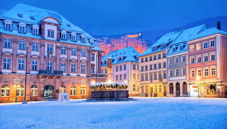 L'hiver sur la place d'Heidelberg 