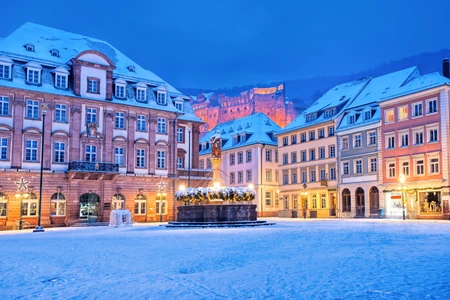 L'hiver sur la place d'Heidelberg 