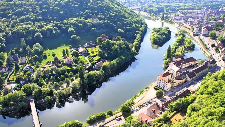 Besançon vue du ciel