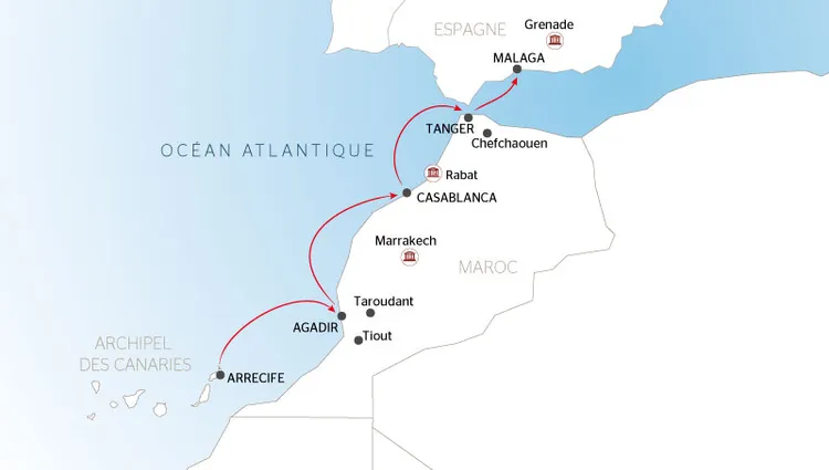 Carte Mer méditerranée - Atlantique / AFM_PP