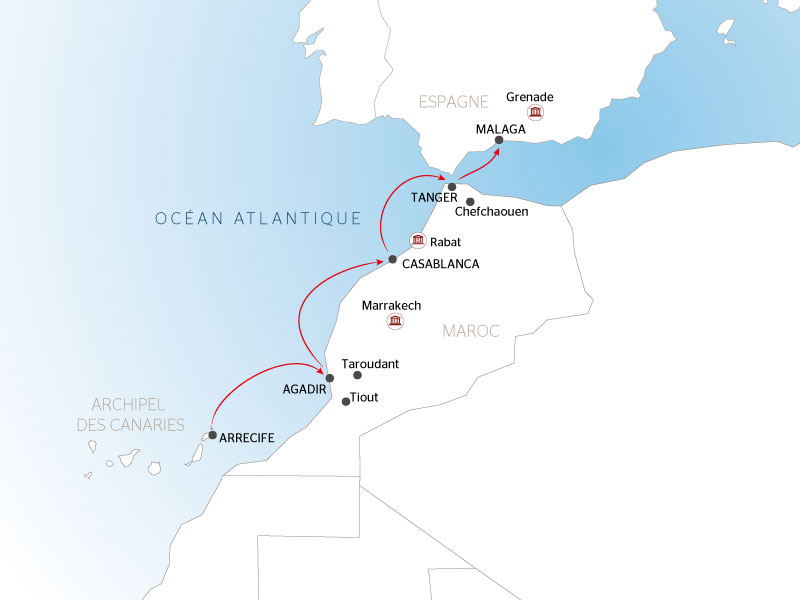 Carte Mer méditerranée - Atlantique / AFM_PP