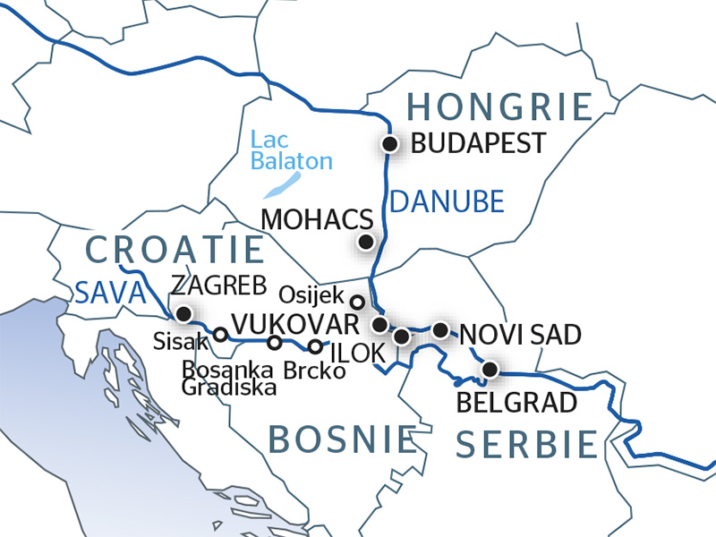 Carte fluviale du Danube