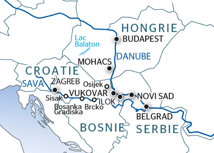 Carte fluviale du Danube