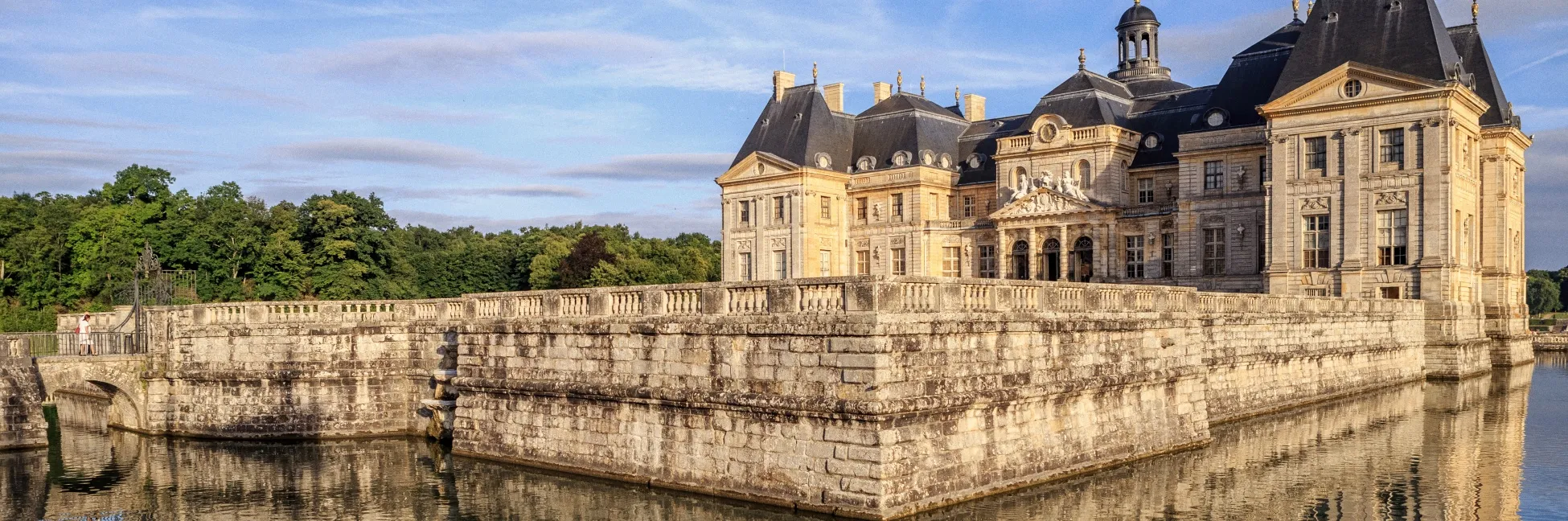 Vue sur le château Vaux-le-Vicomte  