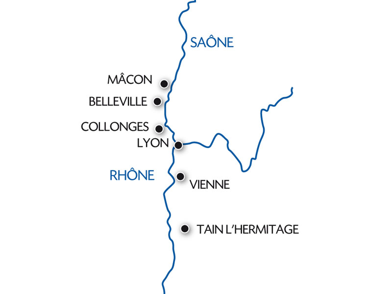 rhone river map