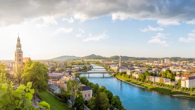 Vignette panorama sur Salzbourg 