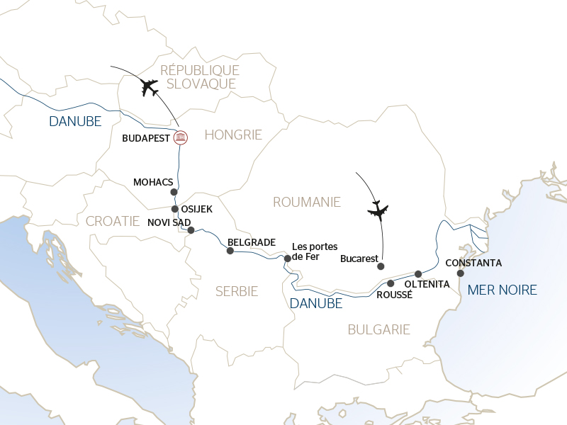 Bulgarie - Croatie - Hongrie - Roumanie - Serbie - Croisière Le Danube, son Delta et la Péninsule Balkanique - De Bucarest à Budapest