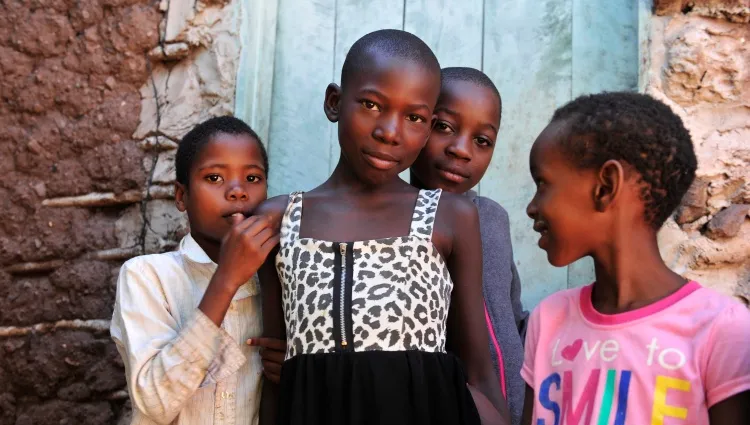 Des enfants en Afrique du sud