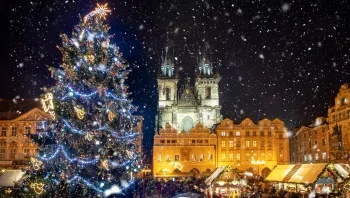 Place du marché de noël à Prague 