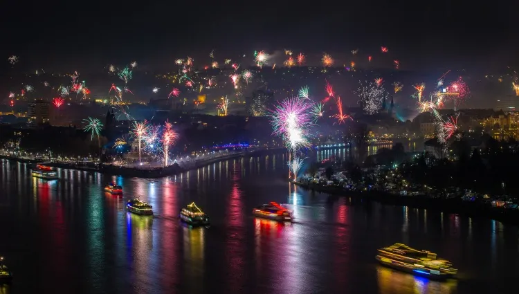 Le Rhin en Flammes et les feux d'artifices de Coblence 