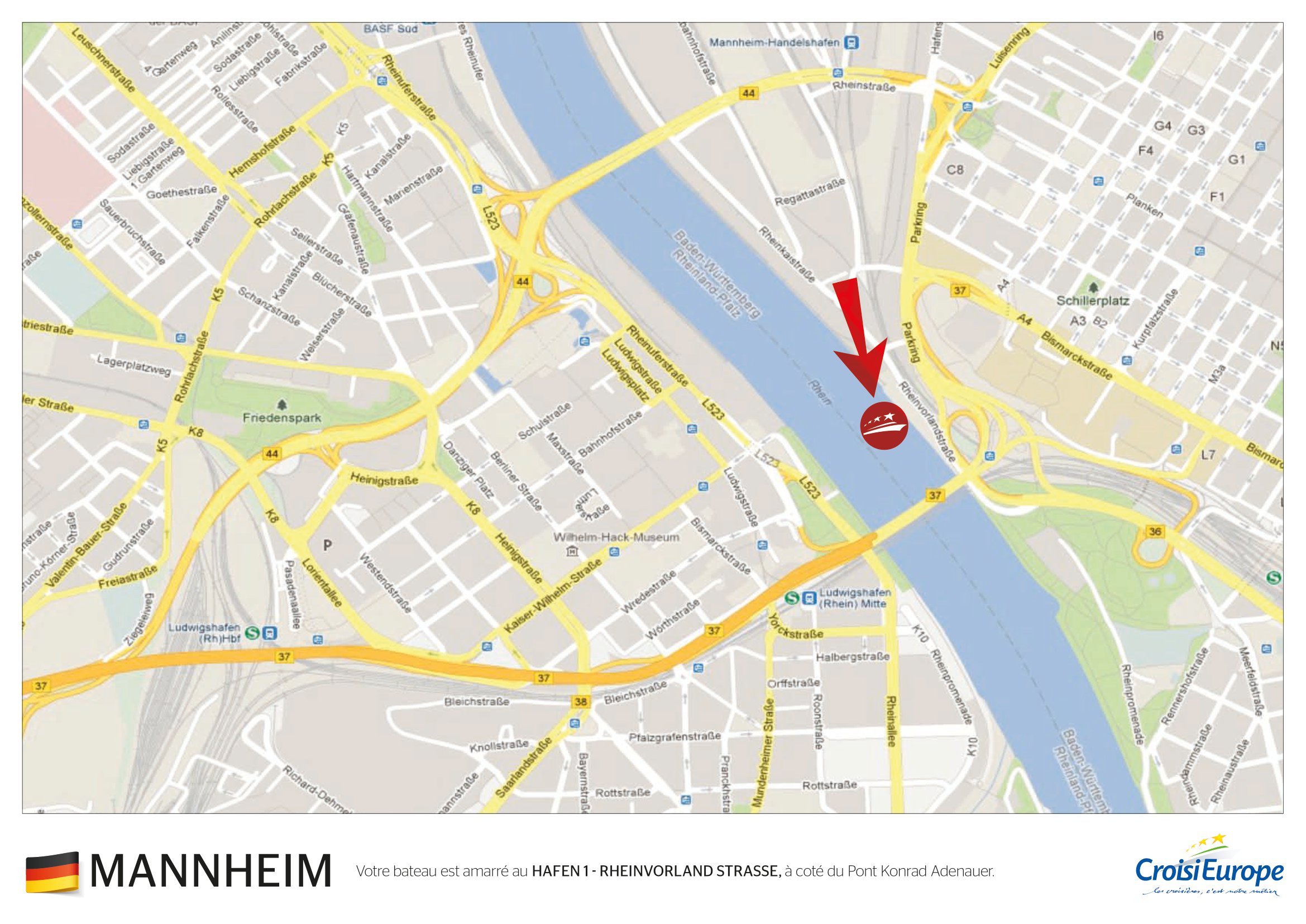 Plan d'embarquement Mannheim 