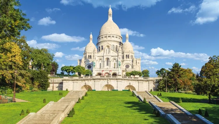 Vue sur la basilique de Montmartre 