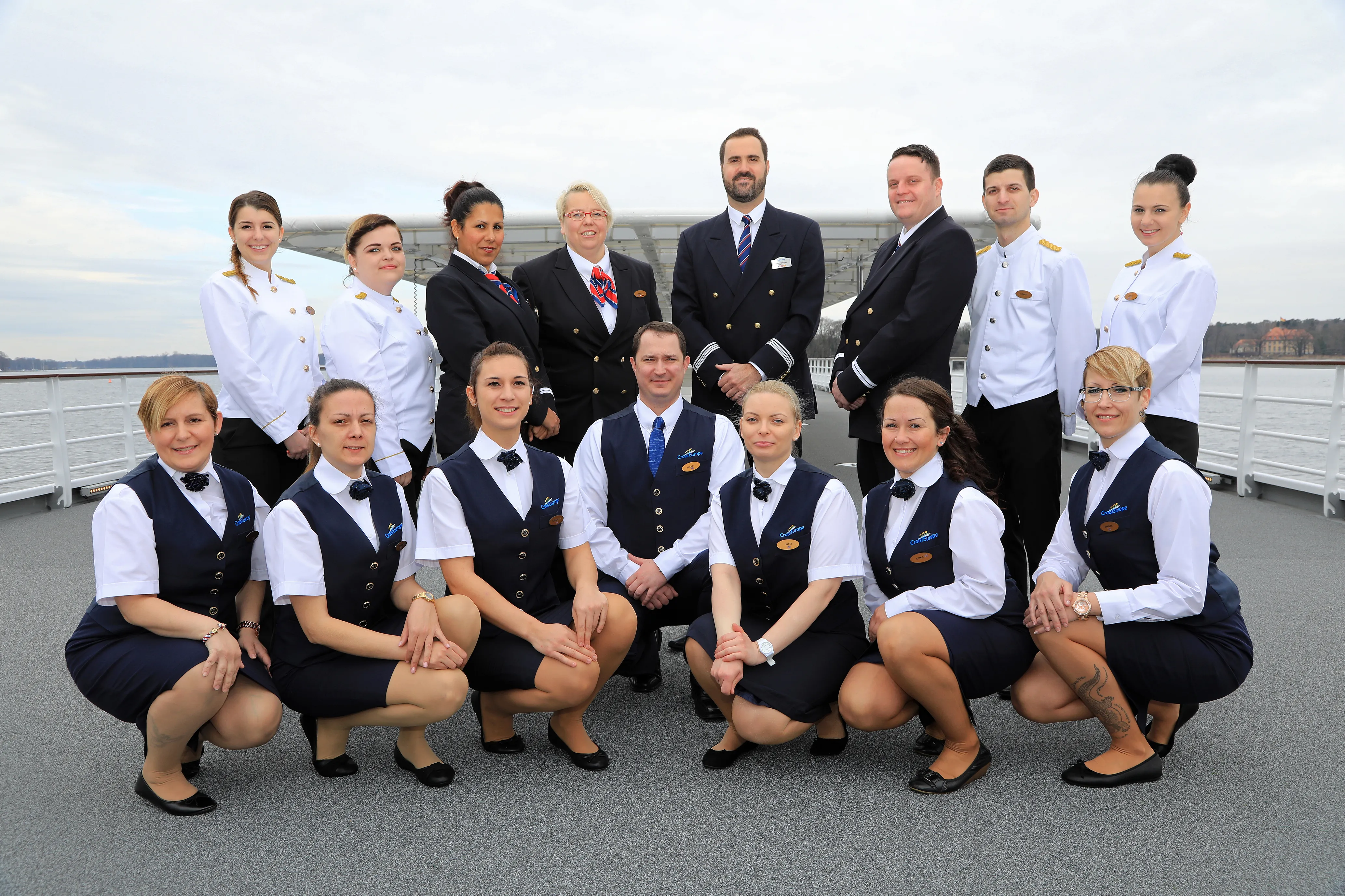 Crew members MS Elbe Princesse II