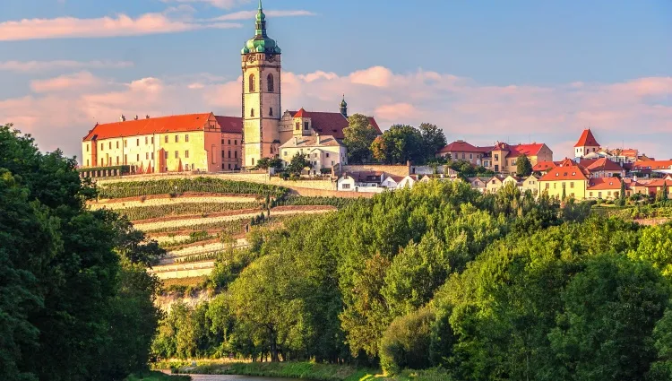 Vue sur Mělník en Bulgarie 