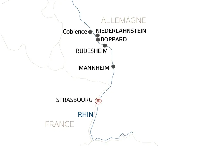 Carte fluviale Rhin CFL FR