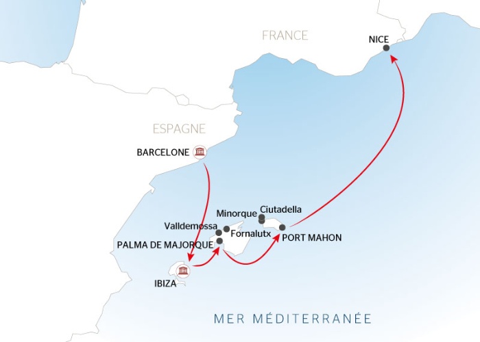 Carte Maritime Mer Baleares - BCN_PP