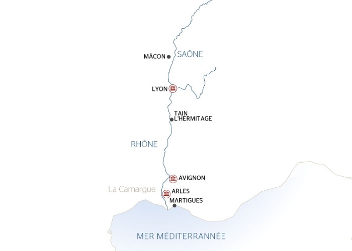 Carte Fluviale Rhône  - OML