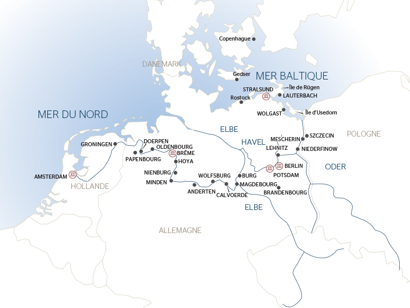 De Copenhague à Amsterdam : La mer Baltique, l'Oder, la Havel et l'Elbe (formule port/port) - 21