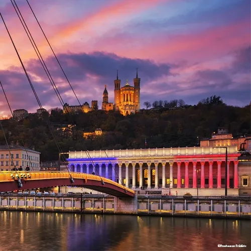 Lyon au soleil couchant