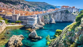 Vue sur la mer Adriatique de Dubrovnik 