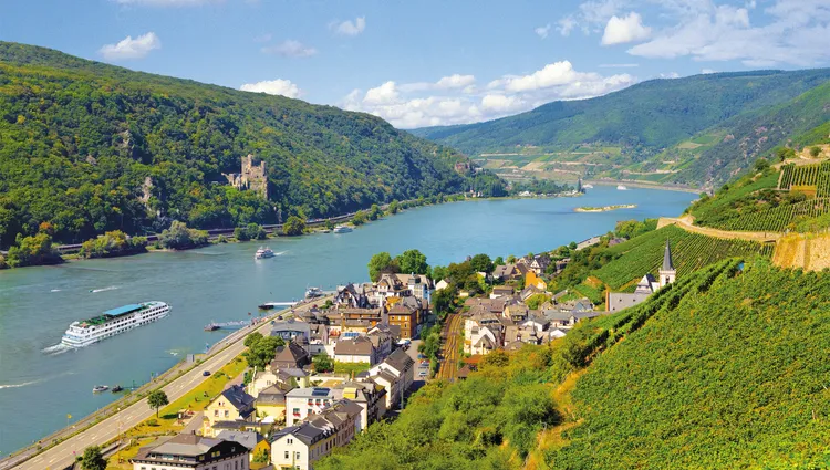 Navigation dans la vallée romantique du Rhin 