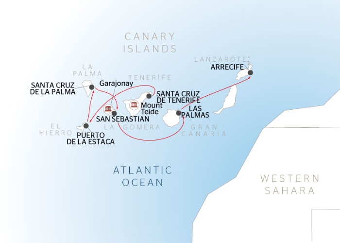 Cruise through the Canary Island Archipelago, eternal Springtime