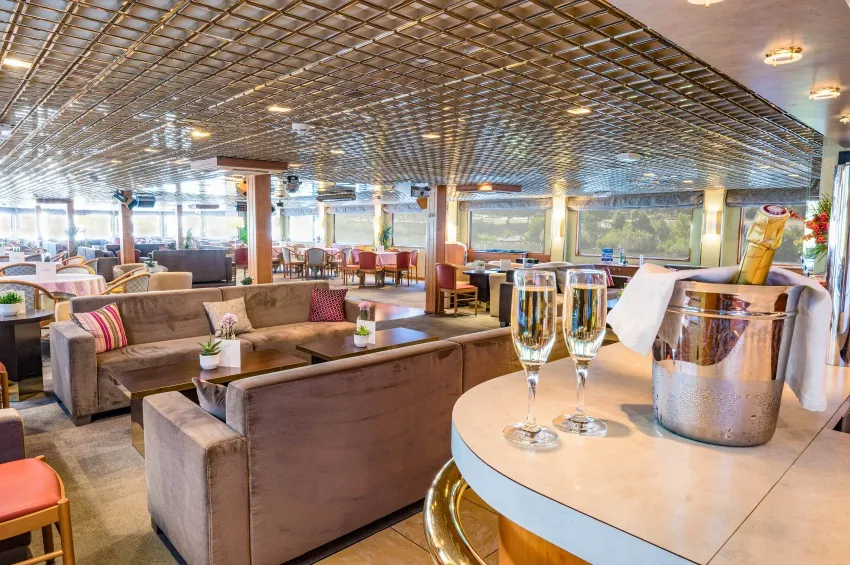 Bar saloon of the ship