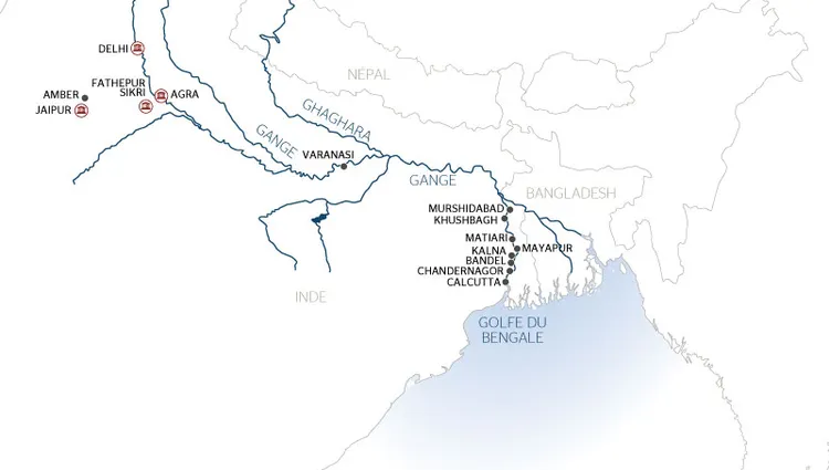 Carte Lointaine Inde Gange - 1G7 