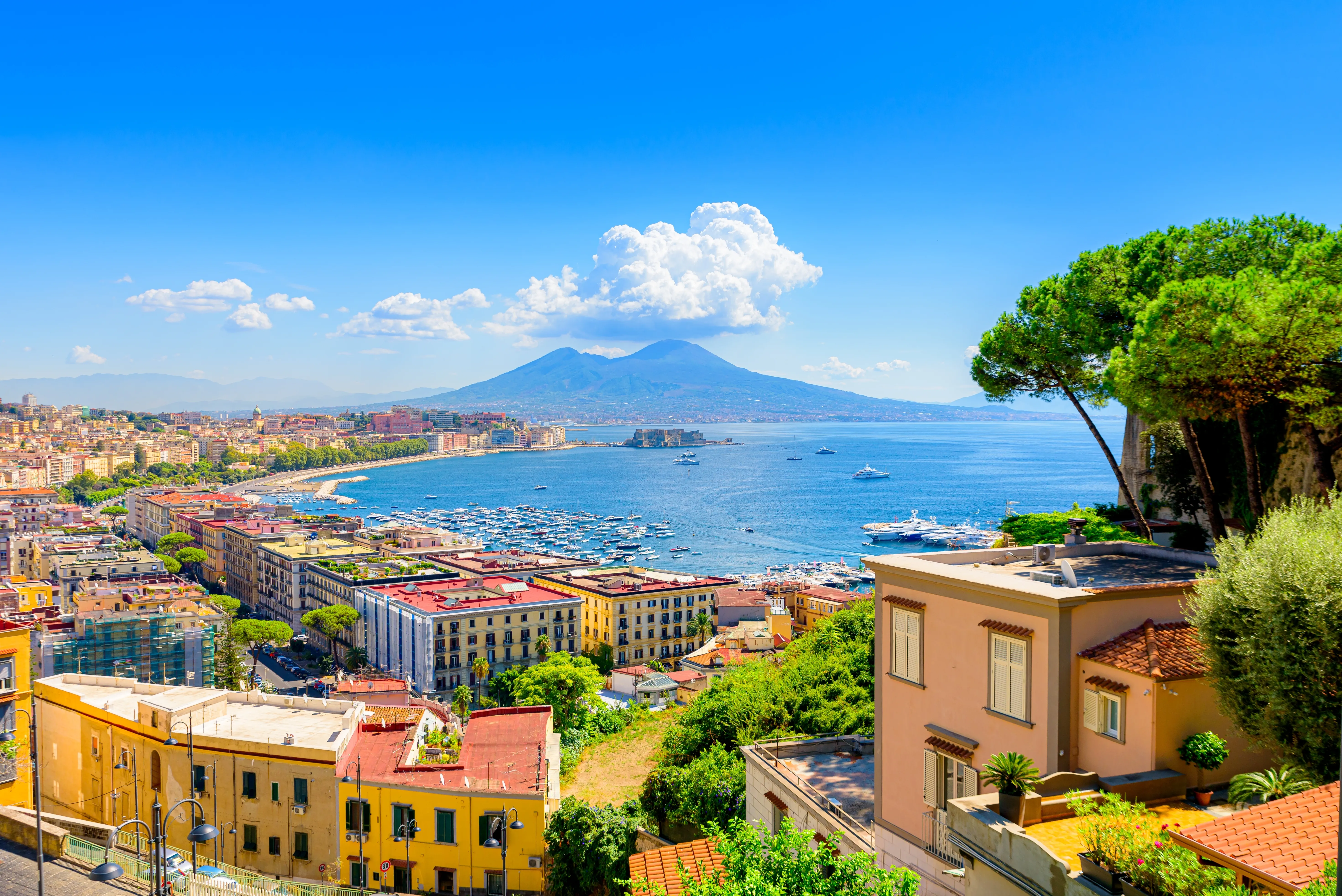 Paysage de Naples en Italie 