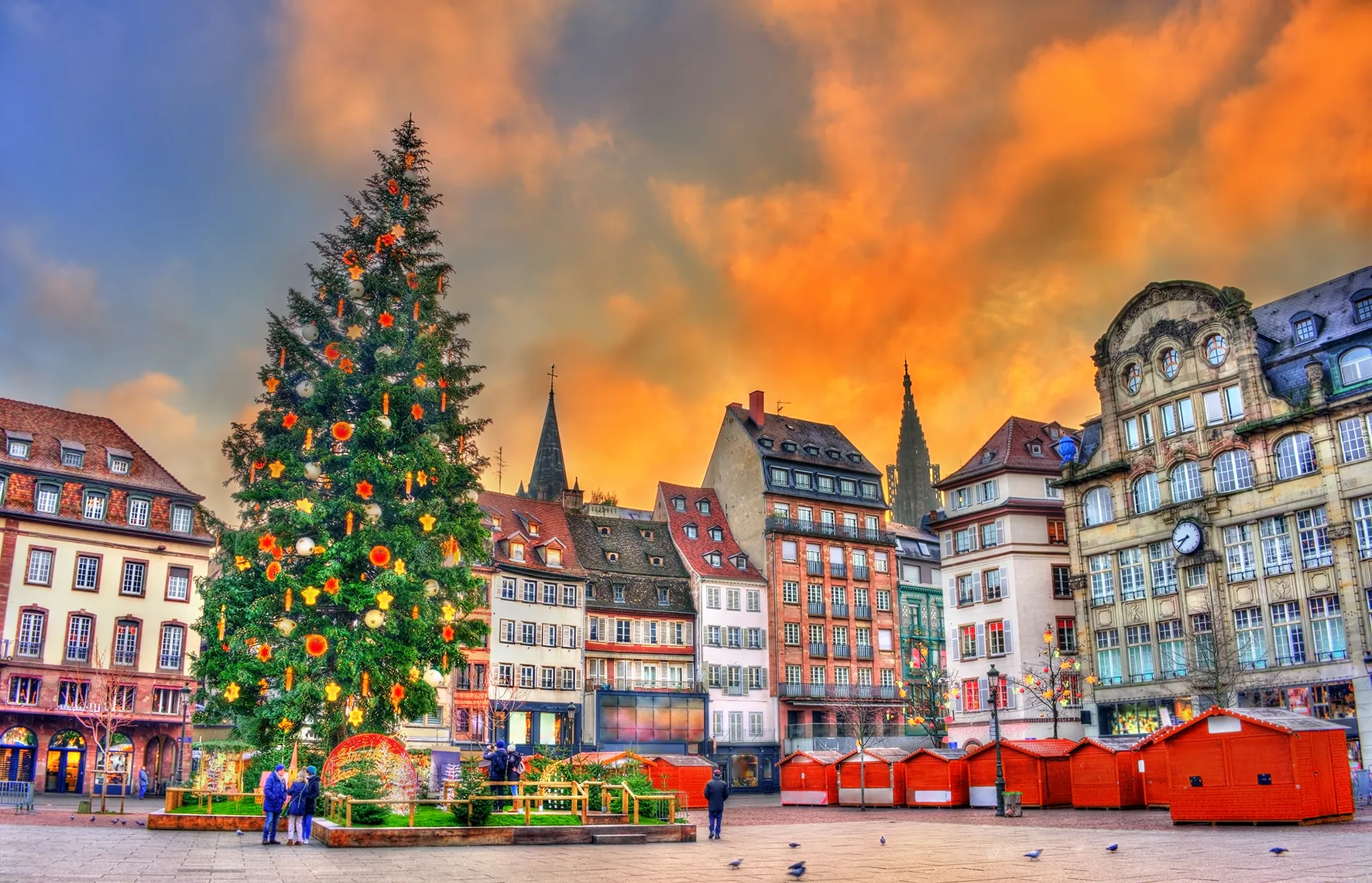 La place Kléber pendant les fêtes de Noël 