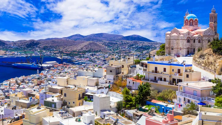 Ermoupoli capitale de Syros dans les Cyclades 