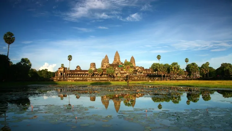 Vue sur le temple d'Angkor Wat